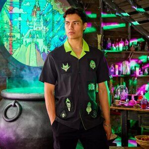 Disney Villains Glow-in-the-Dark Woven Shirt for Men by Our Universe XXL